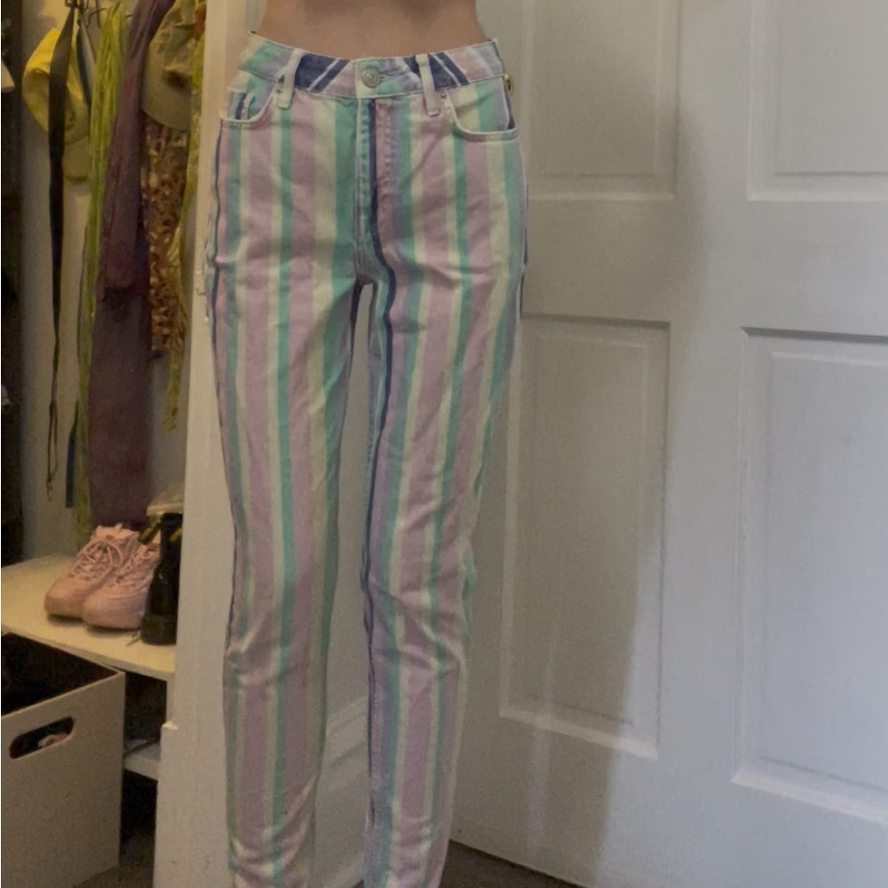 Striped Multicolor Women's Jeans